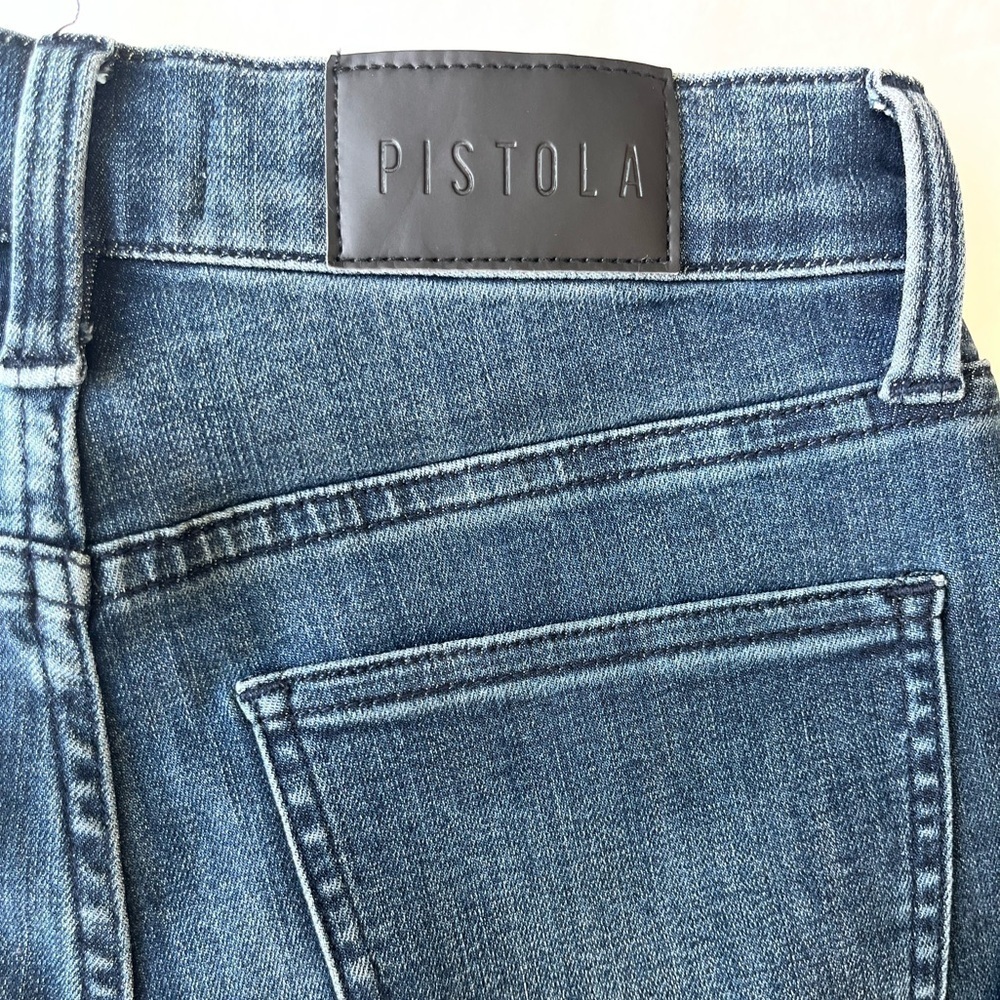 PISTOLA Women Denim Riley Mid-Rise Relaxed Jeans Straight Leg Spandex Size 25 - Picture 8 of 16